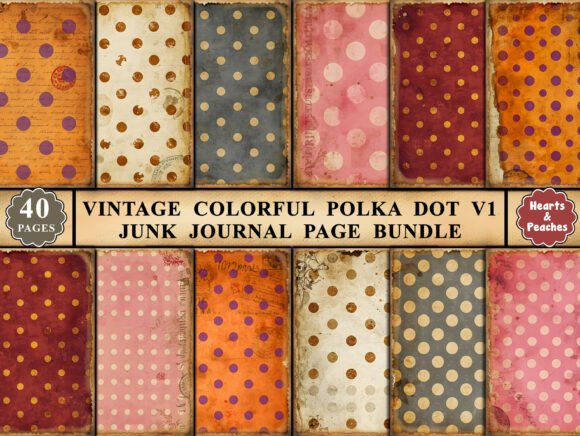 Download Vintage Colorful Polka Dot Papers V1 - Polka Collection