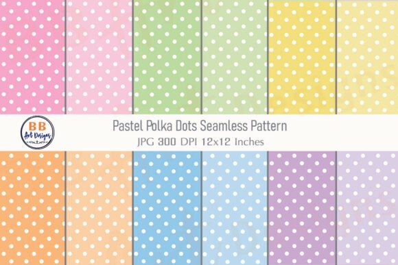 Download Pastel Polka Dots Seamless Pattern Paper - Polka Collection