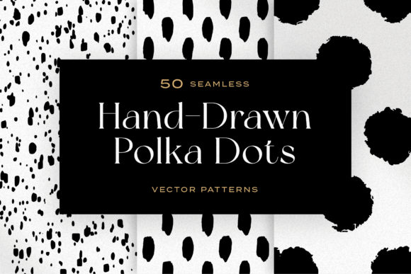 Download 50 Hand-Drawn Polka Dot Patterns - Polka Collection