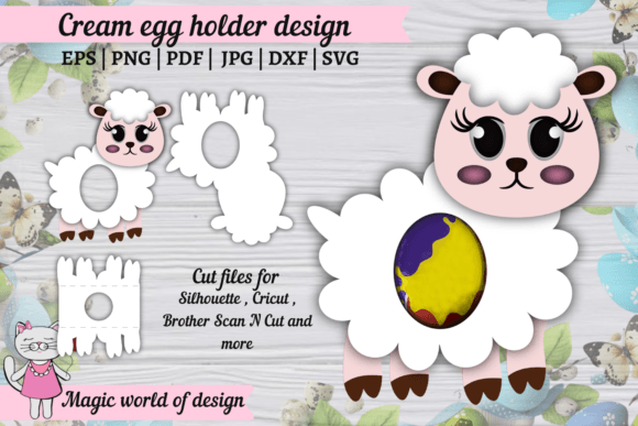 Download Easter Sheep Creme Egg Holder Design SVG - Premium Resources