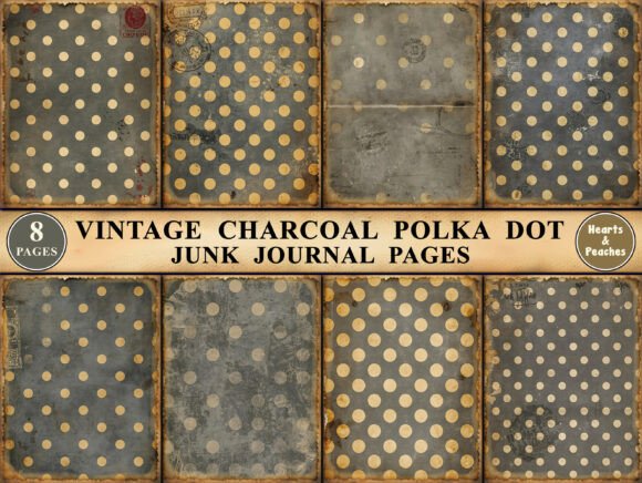 Download Vintage Charcoal Polka Dot Paper Pack - Polka Collection