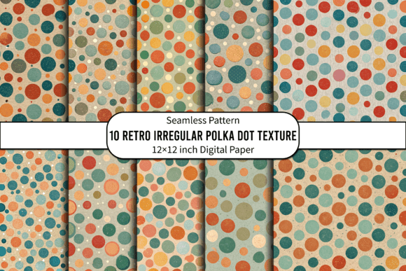 Download Retro Irregular Polka Dot Texture - Polka Collection