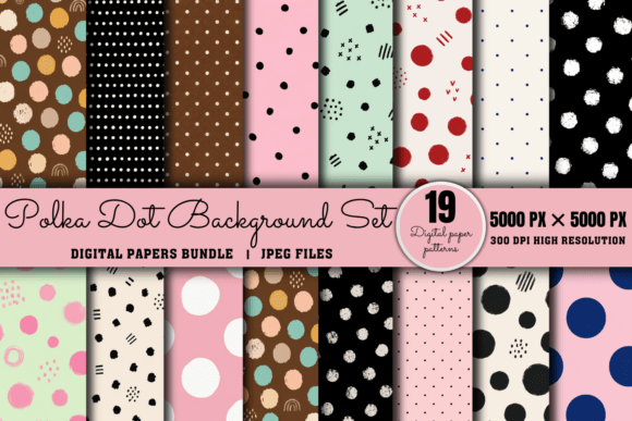 Download Polka Dot Background Set, Paper Patterns - Polka Collection