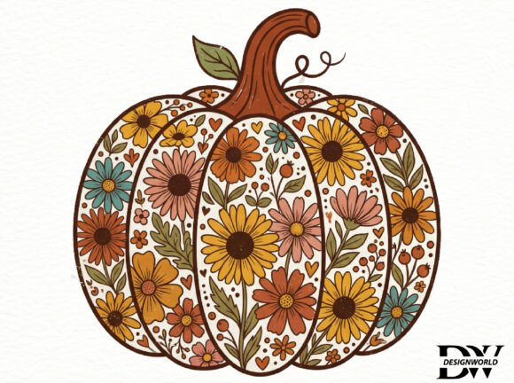Download Floral Pumpkin Png, Boho Fall - Boho fall Collection