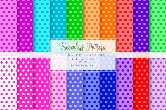 Download Rainbow Polka Dot Digital Paper - Polka Collection