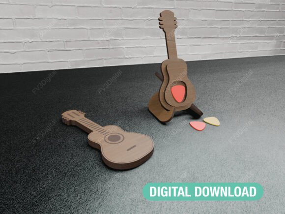 Download Laser Cut Case Template for Guitar Picks - Premium Bundle