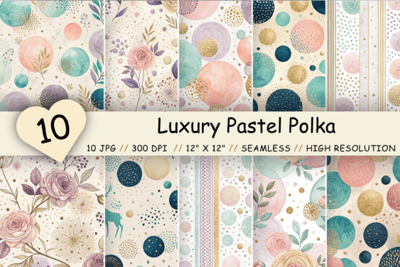 Download Luxury Pastel Polka Dots Pattern Pack - Polka Collection