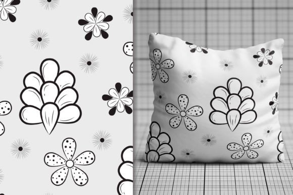 Download Black and White Flowers Simple Pattern - Simple pattern Collection