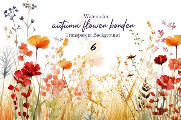 Download Watercolor Fall Autumn Flower Garden Png - Flower garden Collection